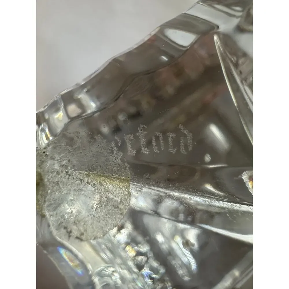 Waterford Crystal ABC Alphabet Baby Block Paperweight Signed Ireland 2